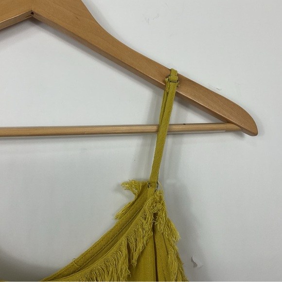 Umgee Sleeveless Linen Blend Fringe Dress Size Small - Picture 5 of 8
